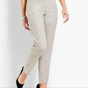 Talbots RSVP Silver Metallic Sequin Wool Blend Pant Trouser Lined Evening Party